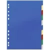 DURABLE 674027 Separatori per documenti A4 1-10, polipropilene, 10 pezzi, foratura universale, colori assortiti