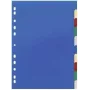 DURABLE 674027 Separatori per documenti A4 1-10, polipropilene, 10 pezzi, foratura universale, colori assortiti