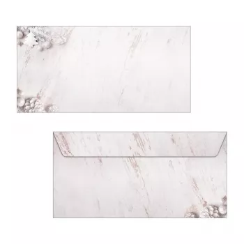 SIGEL 25 buste di Natale Rustic White DIN long senza finestra
