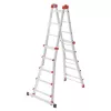 Hailo M80 4x5 scaletta multifunzione combinata, alluminio, 20 pioli, 150 kg, EN 131 Professional