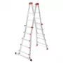 Hailo M80 4x5 scaletta multifunzione combinata, alluminio, 20 pioli, 150 kg, EN 131 Professional