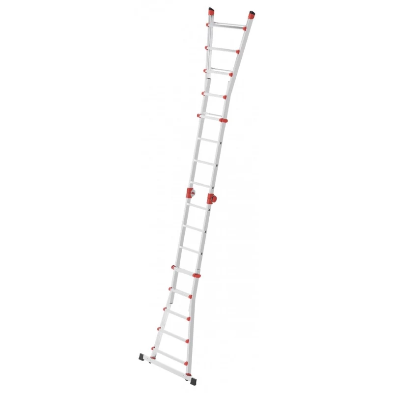 Hailo M80 4x5 scaletta multifunzione combinata, alluminio, 20 pioli, 150 kg, EN 131 Professional