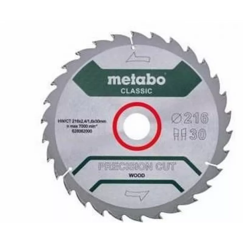 Metabo 628062000 Precision Cut Classic lama per sega circolare 216mm x 30mm x 40T