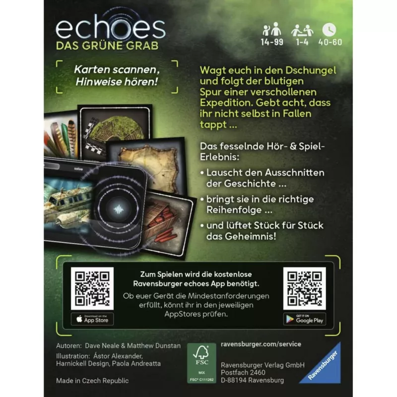 Ravensburger echoes Das grüne Grab gioco audio mystery