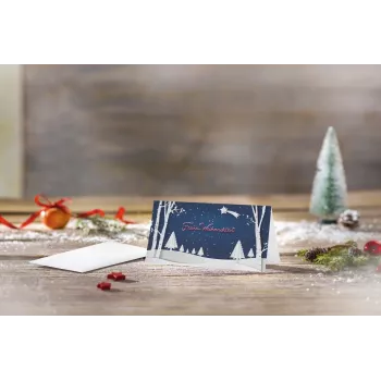 SIGEL DS087 Biglietti d'auguri di Natale pop-up paesaggio invernale DIN long, 25 biglietti con buste