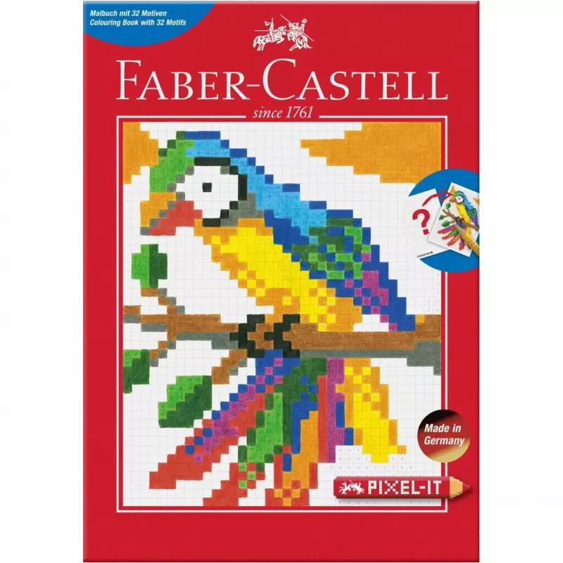 FABER-CASTELL Pixel-it libro da colorare con 32 soggetti (201572)