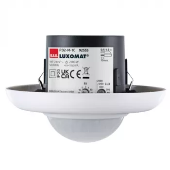 BEG LUXOMAT PD2-M-1C-UP Rilevatore di presenza da incasso con PIR, 1 canale, bianco