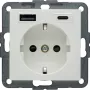 Berker S.1 presa SCHUKO con USB-C PD 20W, bianco polare opaco