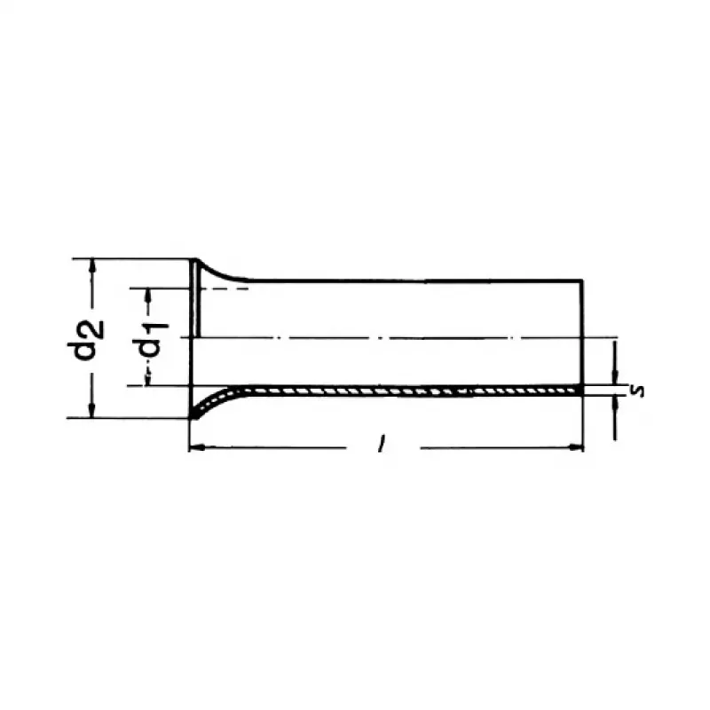 Klauke 7618V capocorda a tubo, 10 mm², M4, rame stagnato, DIN 46235