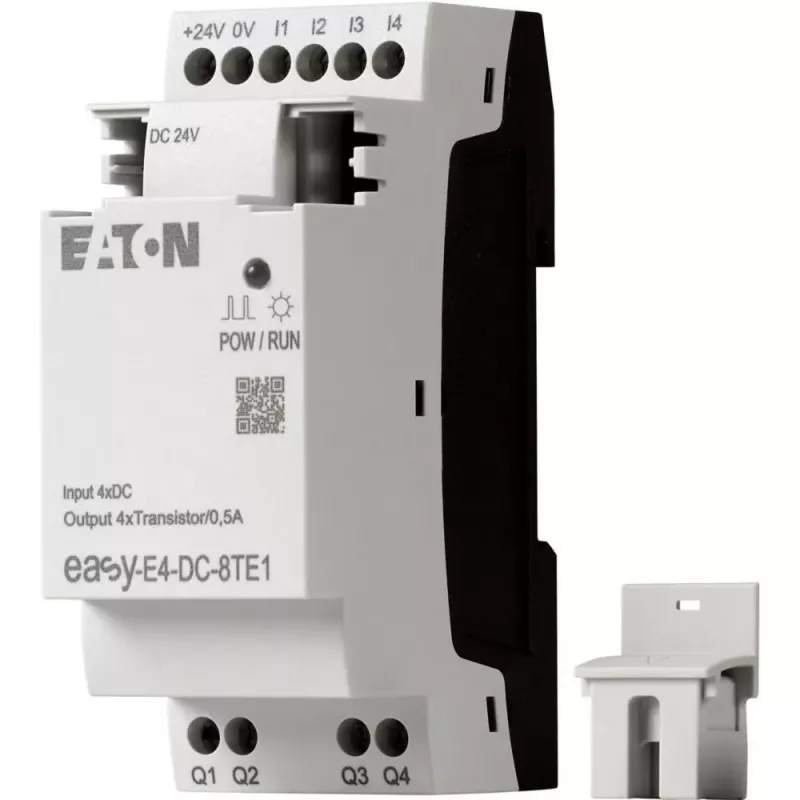 Eaton easyE4 DC 8TE1 modulo di espansione I/O digitale, 4DI/4DO, 24V DC, transistor PNP