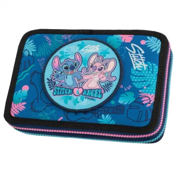 McNeill astuccio portapenne XL pre-riempito con 2 cerniere Disney Stitch