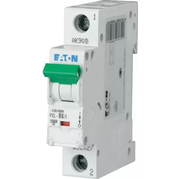 EATON PXL-C6/1 Interruttore automatico (MCB), 6 A, 1 polo, curva C, 10 kA, guida DIN