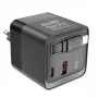 ALLNET alimentatore da parete 65W GaN USB-C PD con Quick Charge 3.0, 2x USB-C e 1x USB-A