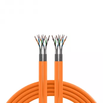 EFB Elektronik INFRALAN Cat.7 1000 AWG23 S/FTP 2x4P CPR Eca arancione 100m cavo di installazione