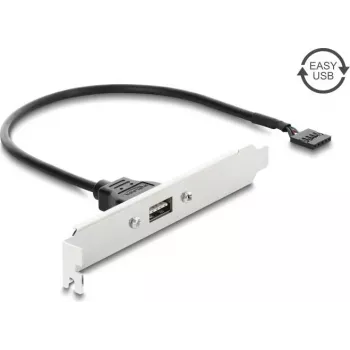 Delock staffa slot USB 2.0 con 1 x porta EASY USB Type-A
