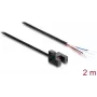 Delock fotocellula a forcella 5 mm tipo R con 4 terminali a cavo aperto NPN L/D commutabile 2 m