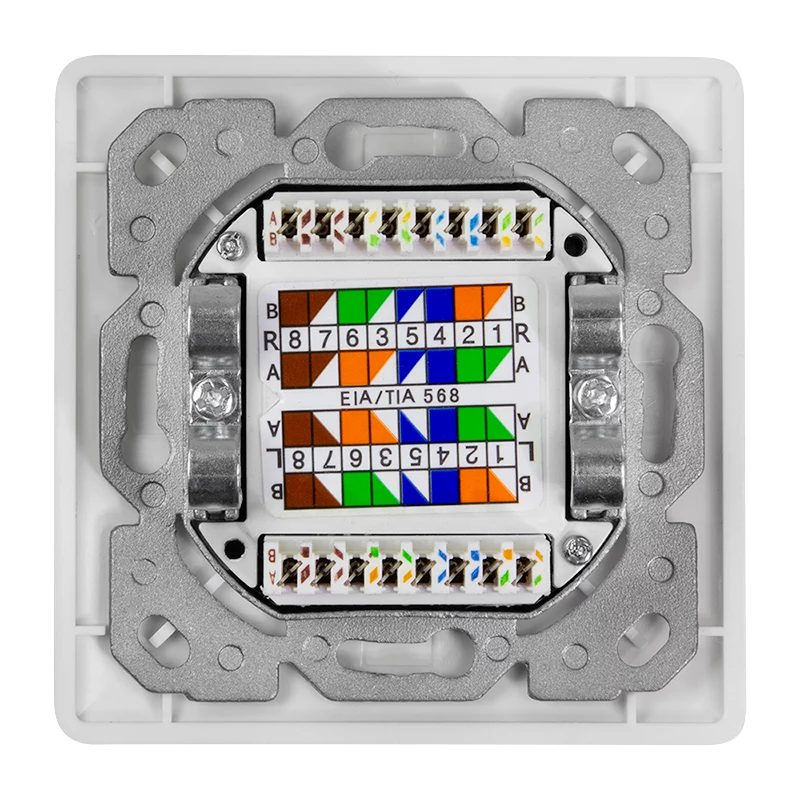 LOGILINK presa a parete Cat.6A 2xRJ45 STP, verticale, bianco segnale