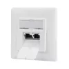 LOGILINK presa a parete Cat.6A 2xRJ45 STP, verticale, bianco segnale