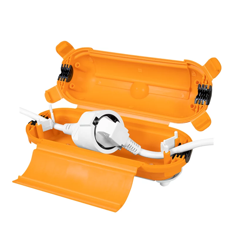 LogiLink LPS239 set prolunga per esterni con scatola di protezione, 10 m, Schuko, IP44, nero