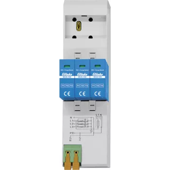 Eltako MUA-100 Scaricatore modulare di sovratensione tipo 1+2+3, 4 poli, corrente impulsiva 12,5 kA, guida DIN