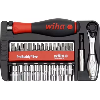 WIHA 46960 Evo Set da 40 pezzi di bit e bussole, attacco 1/4