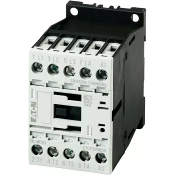 Eaton DILM9-10 Contattore di potenza, 3 poli + 1NO, bobina 230V AC 50Hz / 240V AC 60Hz, 9A AC-3, 4kW, guida DIN