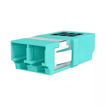 EFB Elektronik adattatore in fibra ottica LC duplex OM3 multimodale, senza flangia, aqua, ferula in ceramica