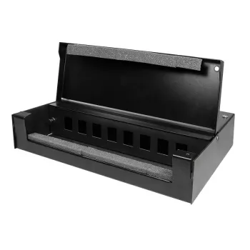 LogiLink scatola punto di consolidamento per 8 o 12 moduli keystone, metallo, nero