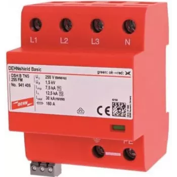 DEHN DSH B TNS 255 FM scaricatore combinato di fulmini e sovratensioni tipo 1+2 per sistemi TNS