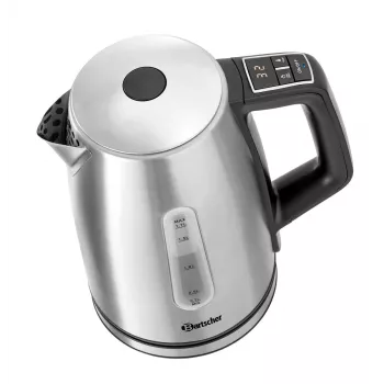 Bartscher bollitore 1,7 l con regolazione digitale della temperatura 200133, 14 livelli 35-100 °C, acciaio inox, 2200 W