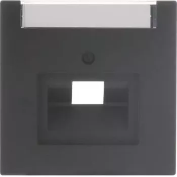 Busch-Jaeger future® linear placca centrale 1 modulo UAE/IAE con campo per etichetta, bianco studio