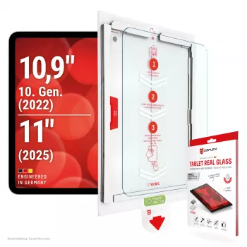 E.V.I. DISPLEX Tablet pellicola protettiva in vetro vero per iPad 10.9 (10ª gen.) / iPad 11 (2025)