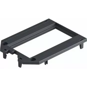 OBO Bettermann UT34 P2 piastra di copertura per scatole a pavimento UT3 e UT4, 2 moduli 45, acciaio, zincato, argento