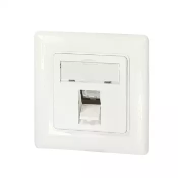 LogiLink copertura keystone per 1 modulo, tipo tedesco, bianco puro