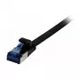 SYNERGY21 CAT6A U/FTP cavo piatto Superflex patch RJ45, 15m, nero, 500MHz, AWG32, TPE