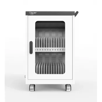 ALLNET carrello di ricarica per 30 dispositivi con 30 porte USB-A, 360W di potenza totale, armadio in acciaio con serratura, 30W per dispositivo (CX30-30W)