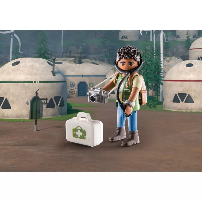 Playmobil 71082 Dragons: The Nine Realms - Plowhorn & D'Angelo con funzione di esplosione roccia di cristallo