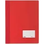 DURABLE DURALUX Cartellina a molla extra larga A4, PVC rosso traslucido (confezione da 25)