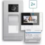 ABB Welcome Basic videocitofono kit a 2 fili per casa bifamiliare, monitor 4,3 pollici, bianco