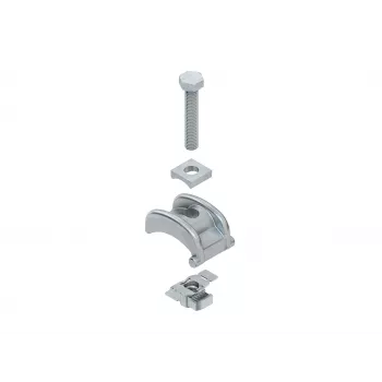 NIEDAX SPPGM30F morsetto a pinza per profilo in acciaio zincato a caldo, flangia 3-30 mm, filettatura M8