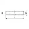 KLAUKE 28R Connettore a crimpare in rame per cavo da 95 mm², DIN 46235, E-Cu