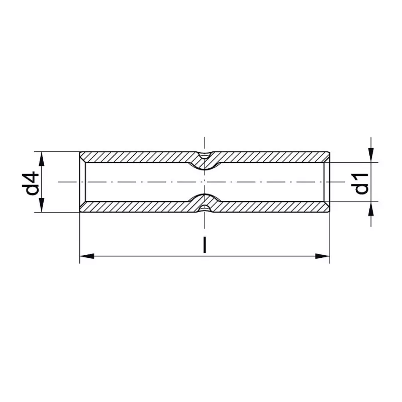 KLAUKE 28R Connettore a crimpare in rame per cavo da 95 mm², DIN 46235, E-Cu