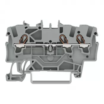 WAGO 2001-1301 Morsetto passante a 3 conduttori, 1,5 mm², Push-in CAGE CLAMP, Ex e II, grigio