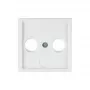 Berker 12036089 placca centrale per prese d'antenna a 2 e 3 fori, bianco puro