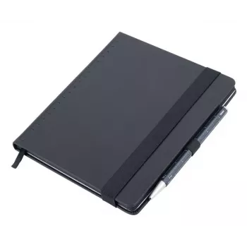 TROIKA BLACK SLIMPAD A5 blocco notes con penna blu scuro