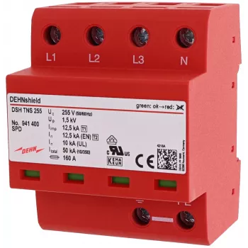 DEHN DSH TNS 255 scaricatore combinato Tipo 1+2 per sistemi TN-S