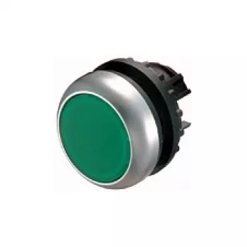 Eaton M22-D-G attuatore pulsante piatto, verde, momentaneo, 22,5 mm, IP66/IP67/IP69K