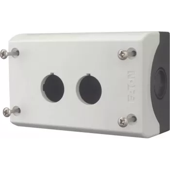 Eaton M22-I2 custodia vuota per 2 elementi di comando, montaggio su superficie, grigio chiaro RAL 7035