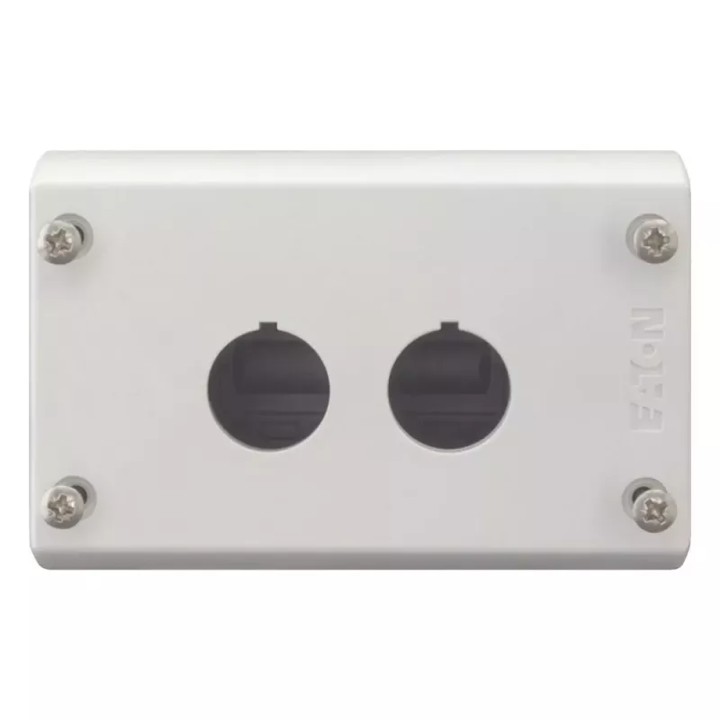 Eaton M22-I2 custodia vuota per 2 elementi di comando, montaggio su superficie, grigio chiaro RAL 7035