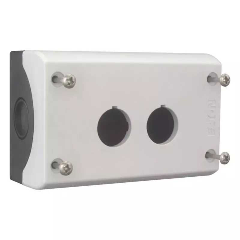 Eaton M22-I2 custodia vuota per 2 elementi di comando, montaggio su superficie, grigio chiaro RAL 7035